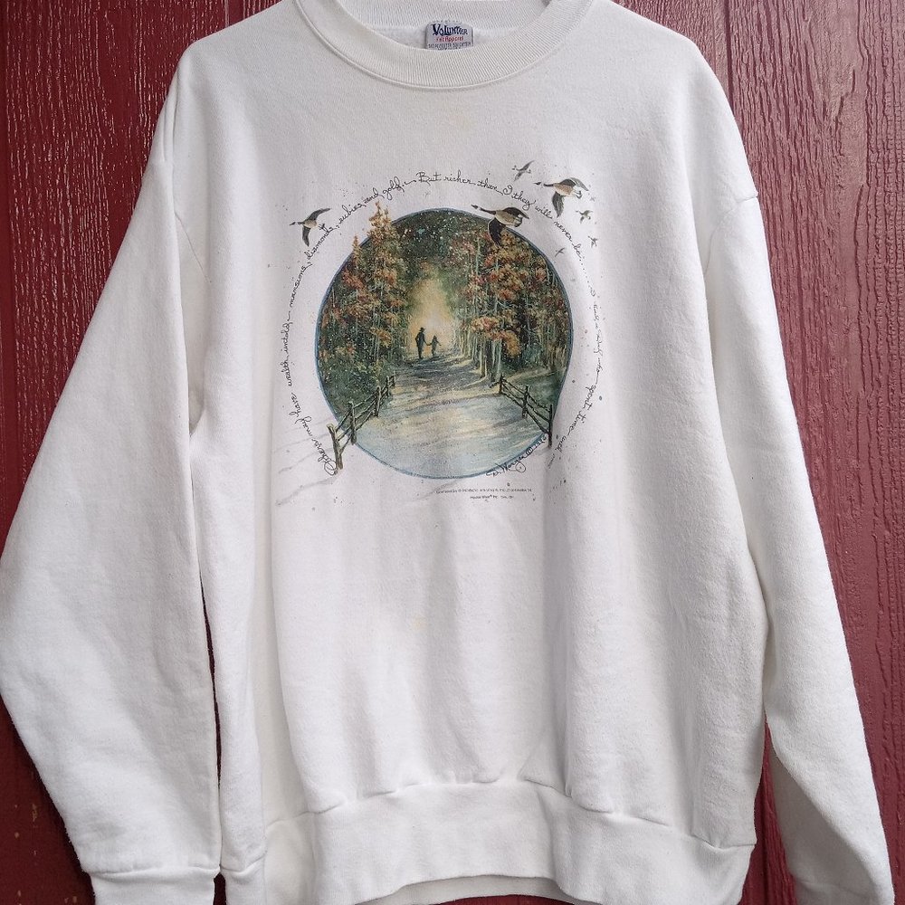Vintage Ode to Dad by D. Morgan 1996 Volunteer Knit Apparel Made in USA Crewneck